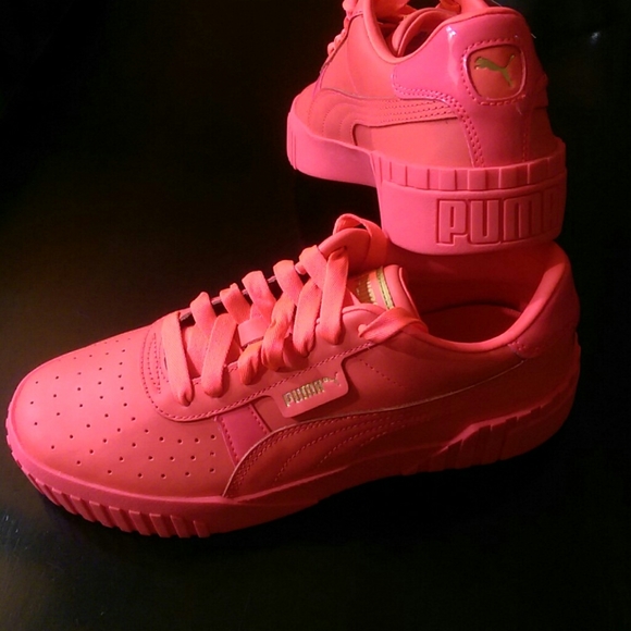 puma pink platform sneakers